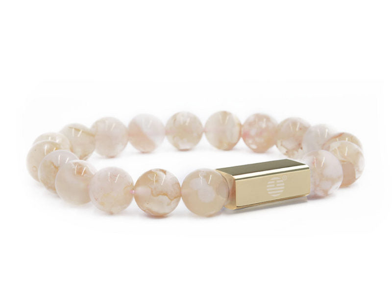 Cherry Blossom Agate-Gold