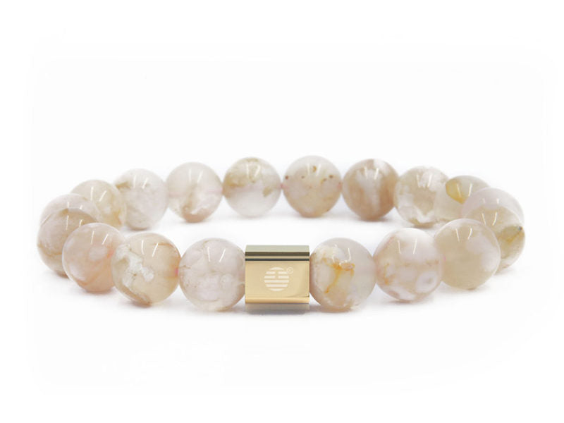Cherry Blossom Agate-Gold