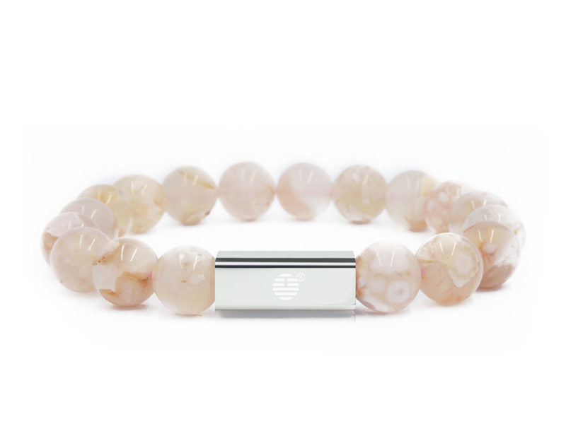 Cherry Blossom Agate-Silver