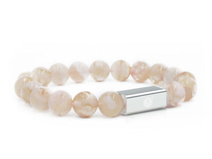 Cherry Blossom Agate-Silver