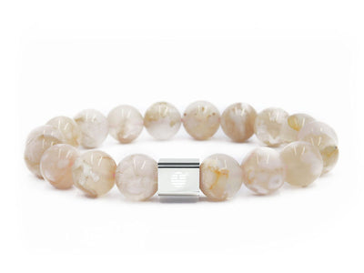 Cherry Blossom Agate-Silver