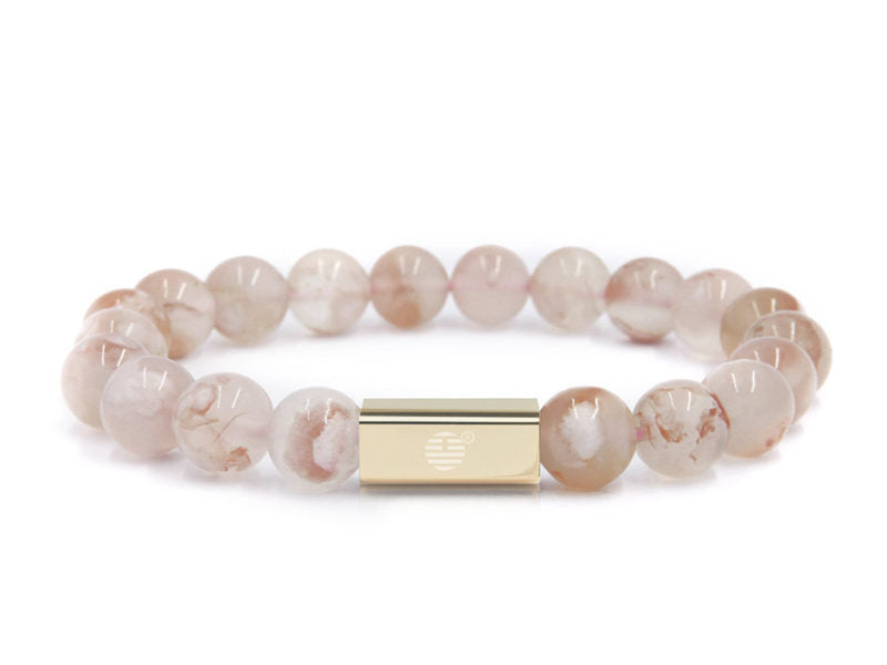 Cherry Blossom Agate-Gold