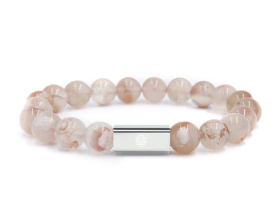 Cherry Blossom Agate-Silver